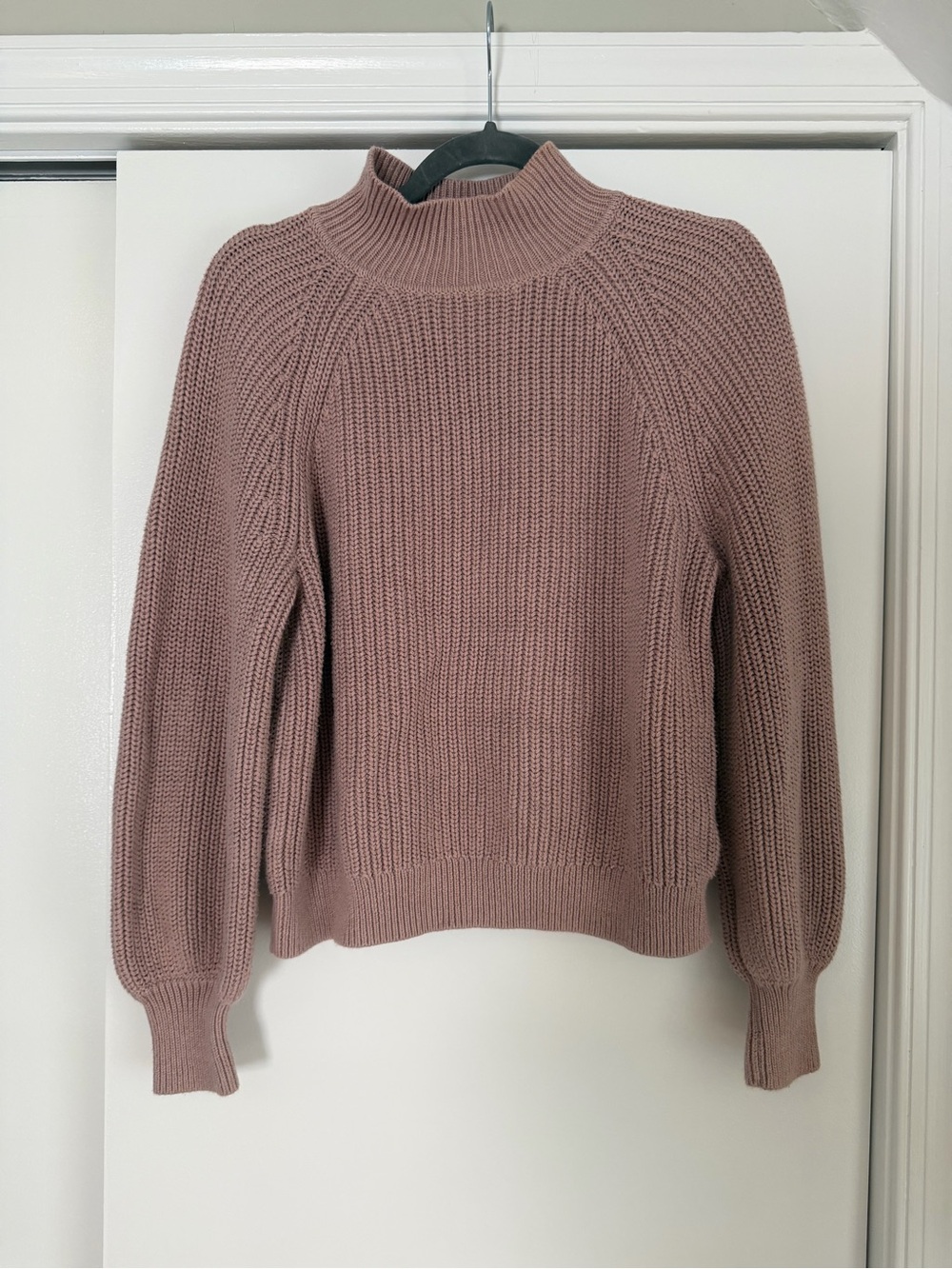 GAP Mauve Ribbed Mock Neck Sweater